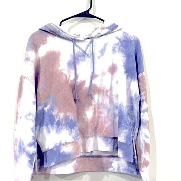New Hippie Rose JuniorsFleece Hoodie Blue Lilac Tie Dye,New size S and XS - Picture 2 of 6